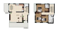 Two bedroom apartments in modern complex