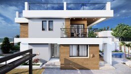 Townhouse 3 + 1 in a new complex under construction Esentepe