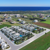 An apartment complex under construction in the suburbs of Famagusta