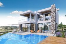 Yeni inşa edilen site Esentepe'de 4 + 1 Villa