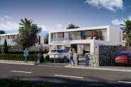 Designer villas with a swimming pool in a developed area of ​​Kyrenia for a residence permit