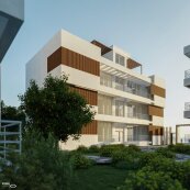Lapta'da inşaatı devam eden apartman projesi