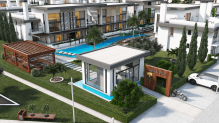 An apartment complex under construction in the suburbs of Famagusta