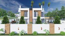 Townhouse 3 + 1 in a new complex under construction Esentepe