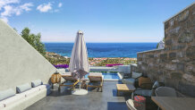 Villa with pool in a complex with Santorini architecture