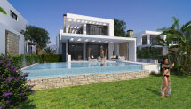 Premium villa of 3-7 bedrooms with a swimming pool and warm floors near the beach. Loan for 20 years