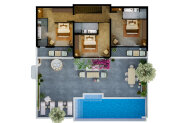 Villa with pool in a complex with Santorini architecture