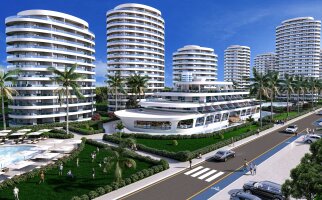 Start of sales!! High-rise complex overlooking the Mediterranean Sea in Iskelе