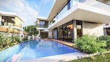 4+1 villa with swimming pool in a resort complex