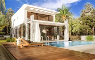 Nice villas with private pool in Lapta