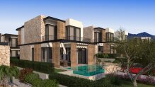 Popüler Ozanköy bölgesinde inşaatı devam eden büyük villa projesi