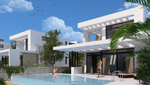 Hochwertige Villa mit 3-7 Schlafzimmern, Schwimmbad und Fußbodenheizung in Strandnähe.